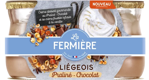 Packshot_Dessert liegeois Praline_Chocolat_Cluster_2x120g